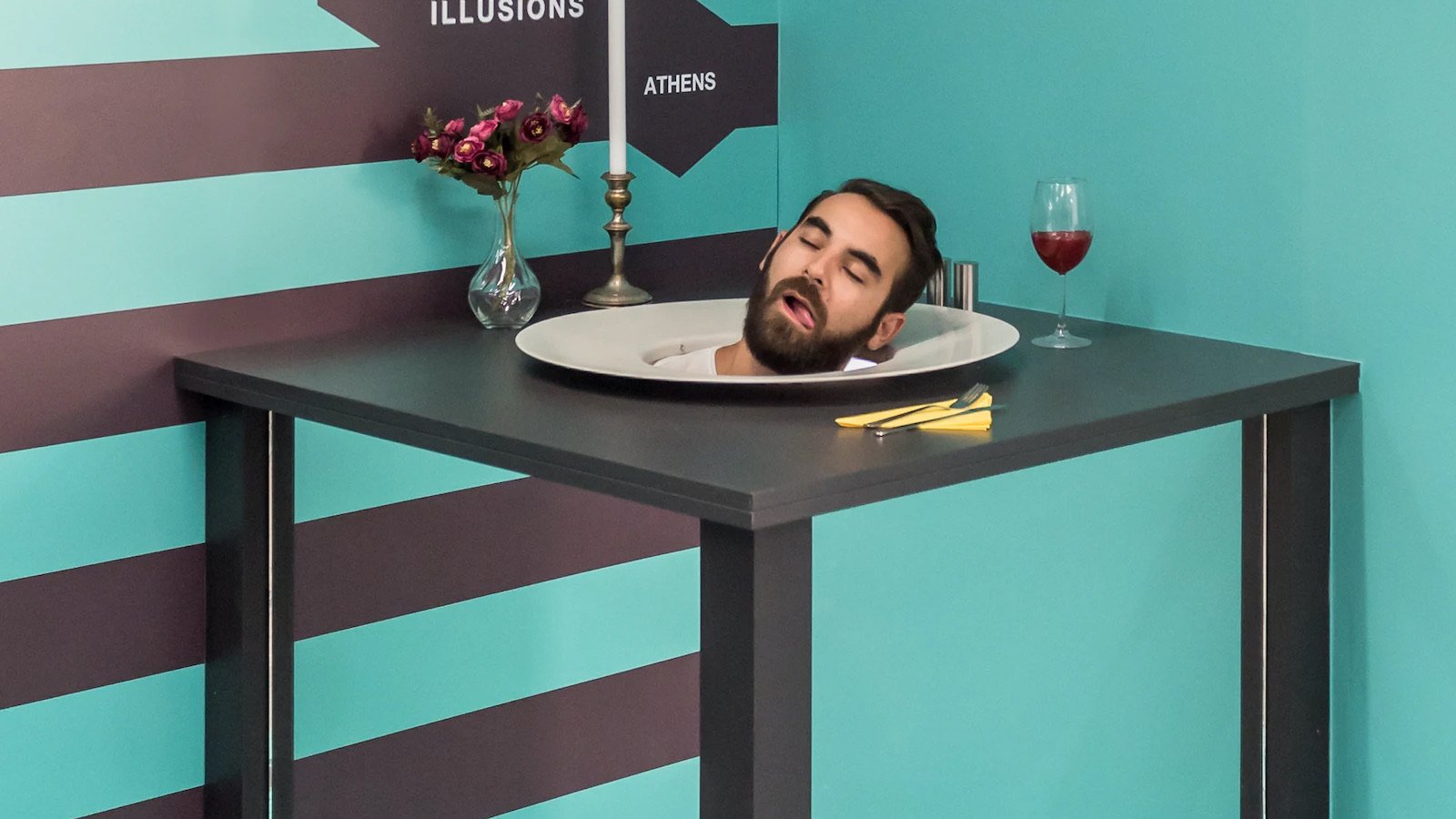 Upside-down room installation